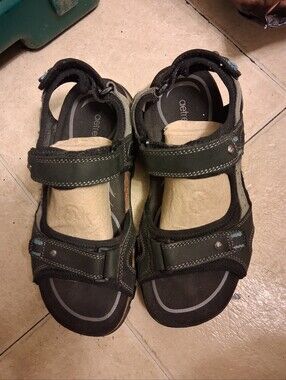 Womens AETREX Black Adjustable Sandals Size 8